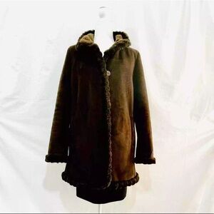 Donnybrook Vintage Brown Faux Fur Trimmed Women's Coat